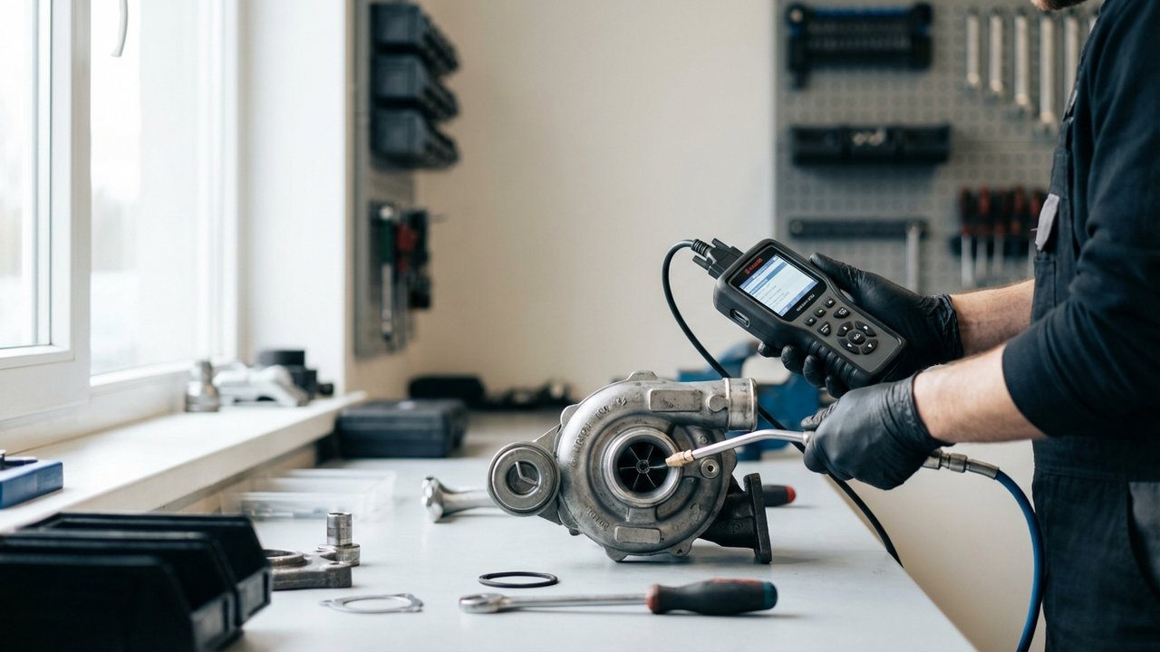 Nettoyage d'un turbo avec une machine de diagnostic professionnelle