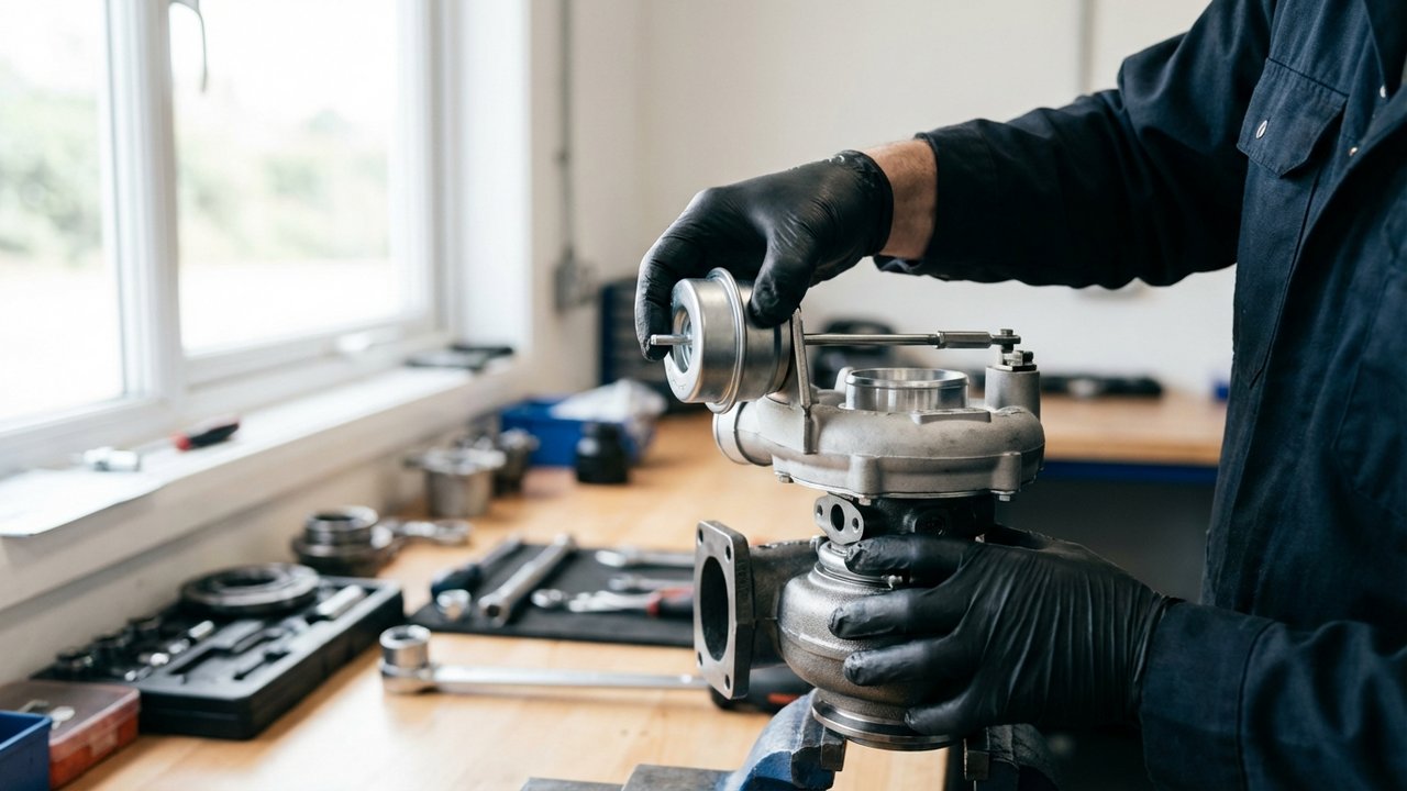 Installation d'un nouvel actuateur de turbo lors du remplacement