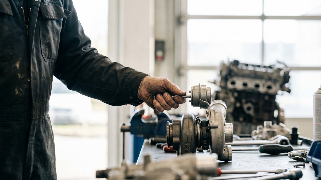 Vérification manuelle du déplacement de la tige d'un actuateur de turbo