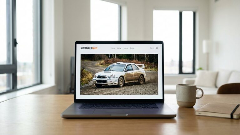 Voiture de rallye listée sur la plateforme Mikado Racing