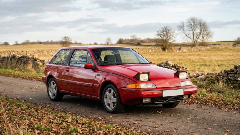 Volvo 480 S, coupé compact des années 1980 avec phares escamotables