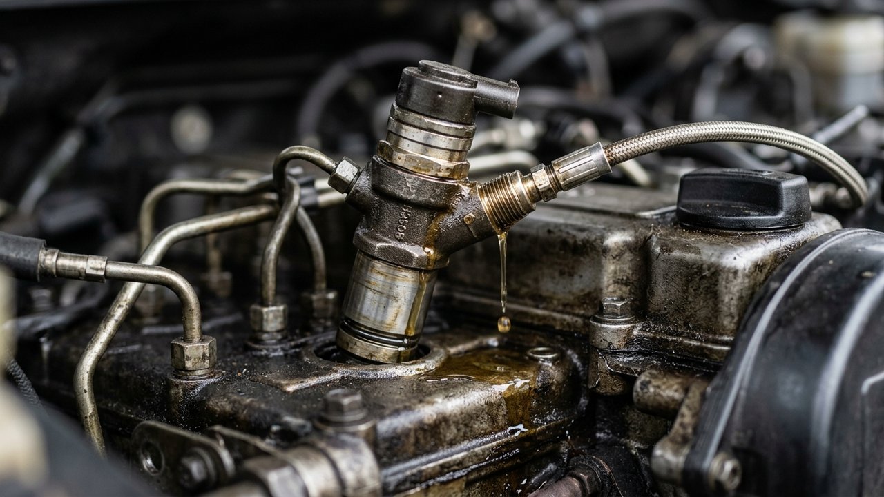 Injecteur de moteur diesel qui claque avec fuite de carburant