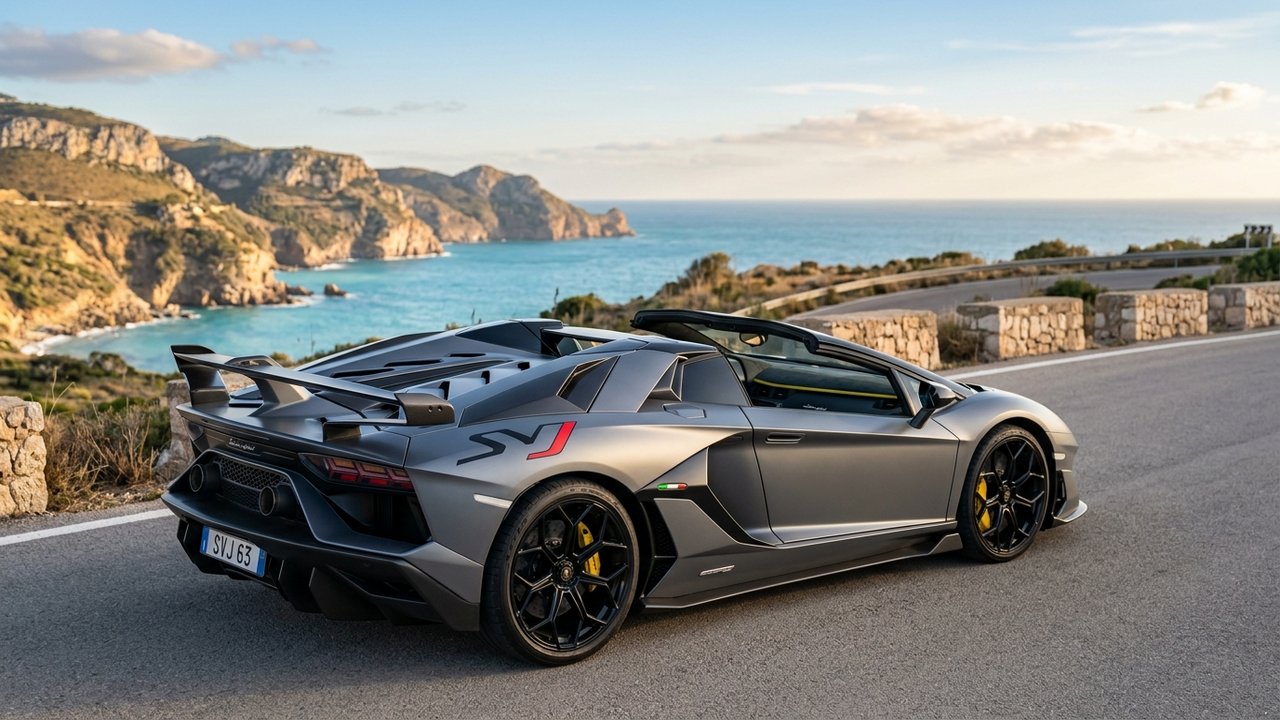 Lamborghini Aventador SVJ Roadster décapotée, édition exclusive sportive
