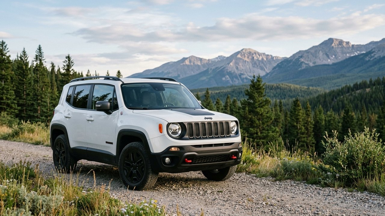Jeep Renegade en occasion : vue avant du petit SUV baroudeur