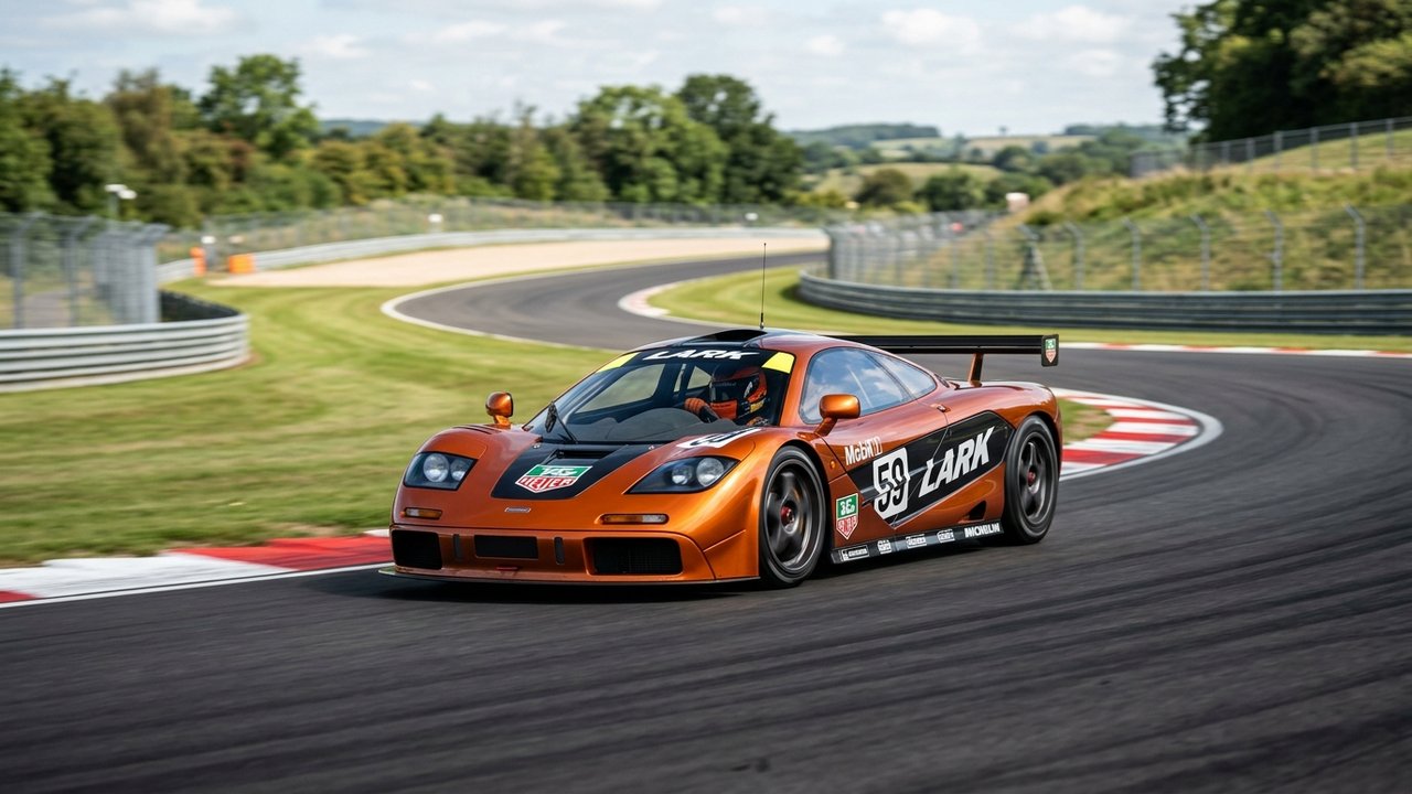 McLaren en action sur piste de Formule 1 avec ses pilotes