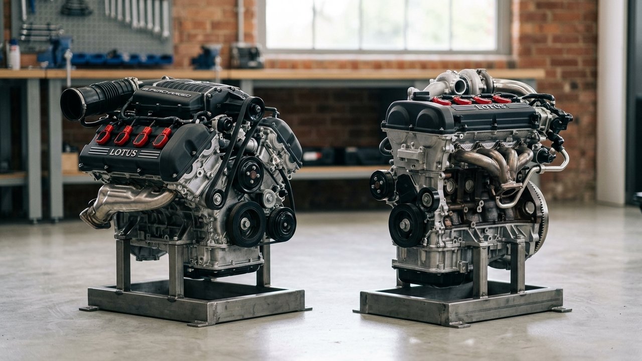 Comparaison des motorisations V6 Toyota et 4-cylindres AMG de la Lotus Emira