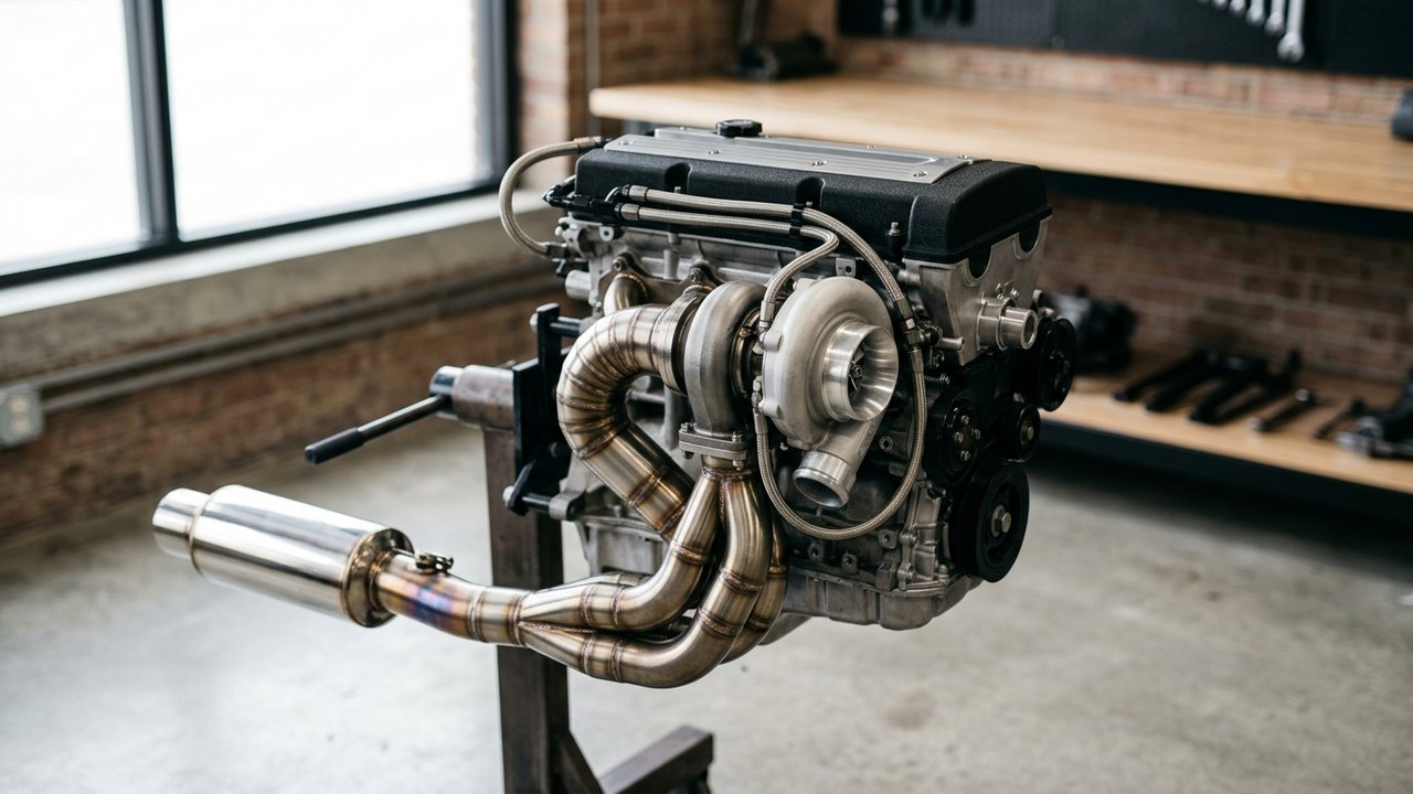 Moteur turbocompressé avec système d'échappement sport Prodrive