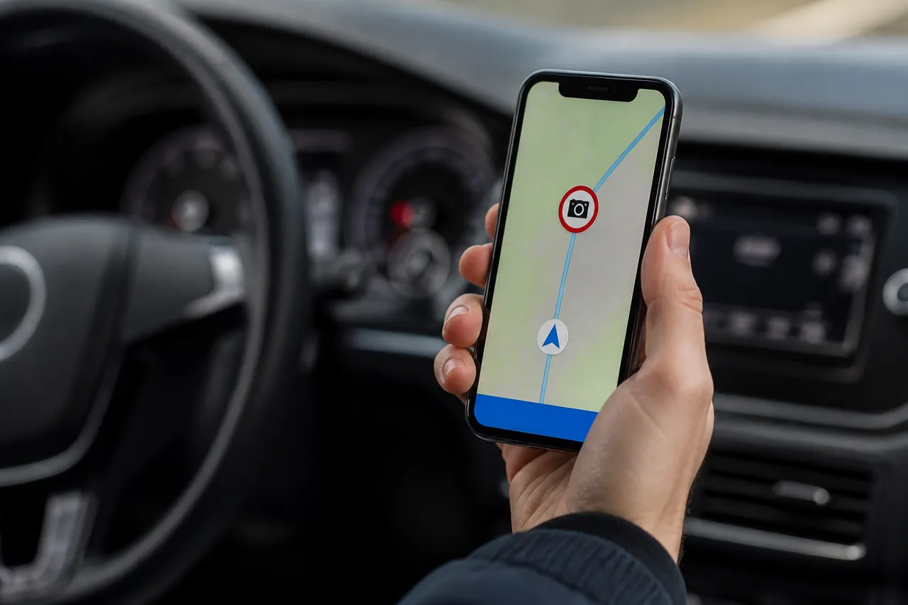 Alerte radar sur smartphone pour éviter un excès de vitesse