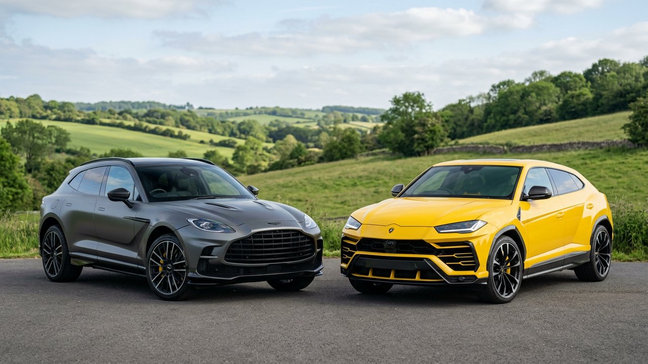 Comparaison visuelle entre l'Aston Martin DBX 707 et le Lamborghini Urus