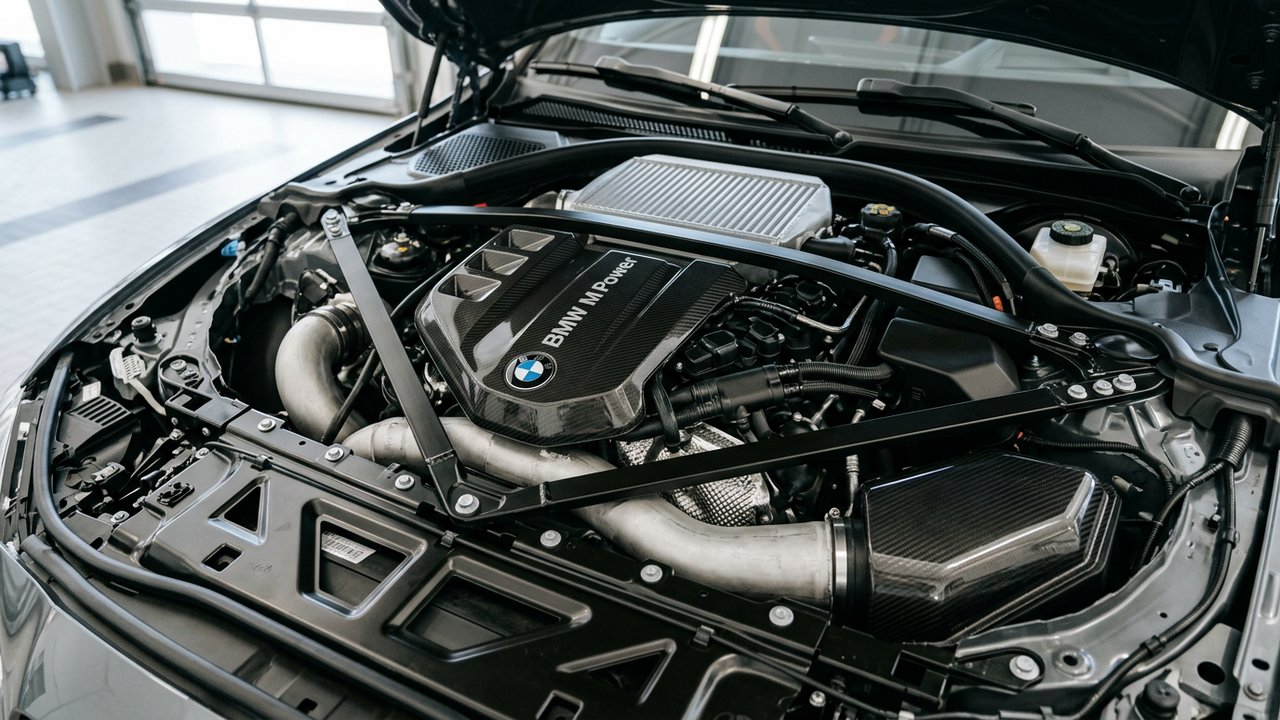Moteur 6 cylindres biturbo S58 de la BMW M3 Competition