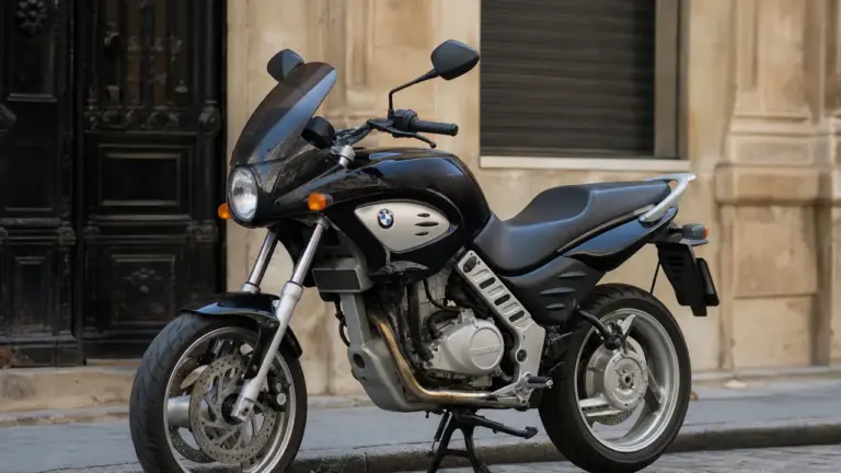 BMW F 650 CS Scarver de profil en ville
