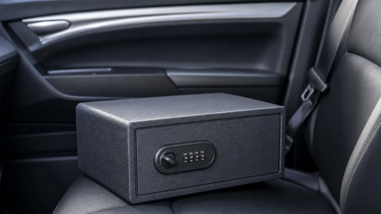 Coffre-fort voiture compact avec verrou à code